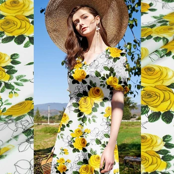 The awaken of spring flower digital painting stretch Double Joe silk fabric for bazin riche getzner 2018 telas tissus au metre
The awaken of spring flower digital painting stretch Double Joe silk fabric for bazin riche getzner 2018 telas tissus au metre