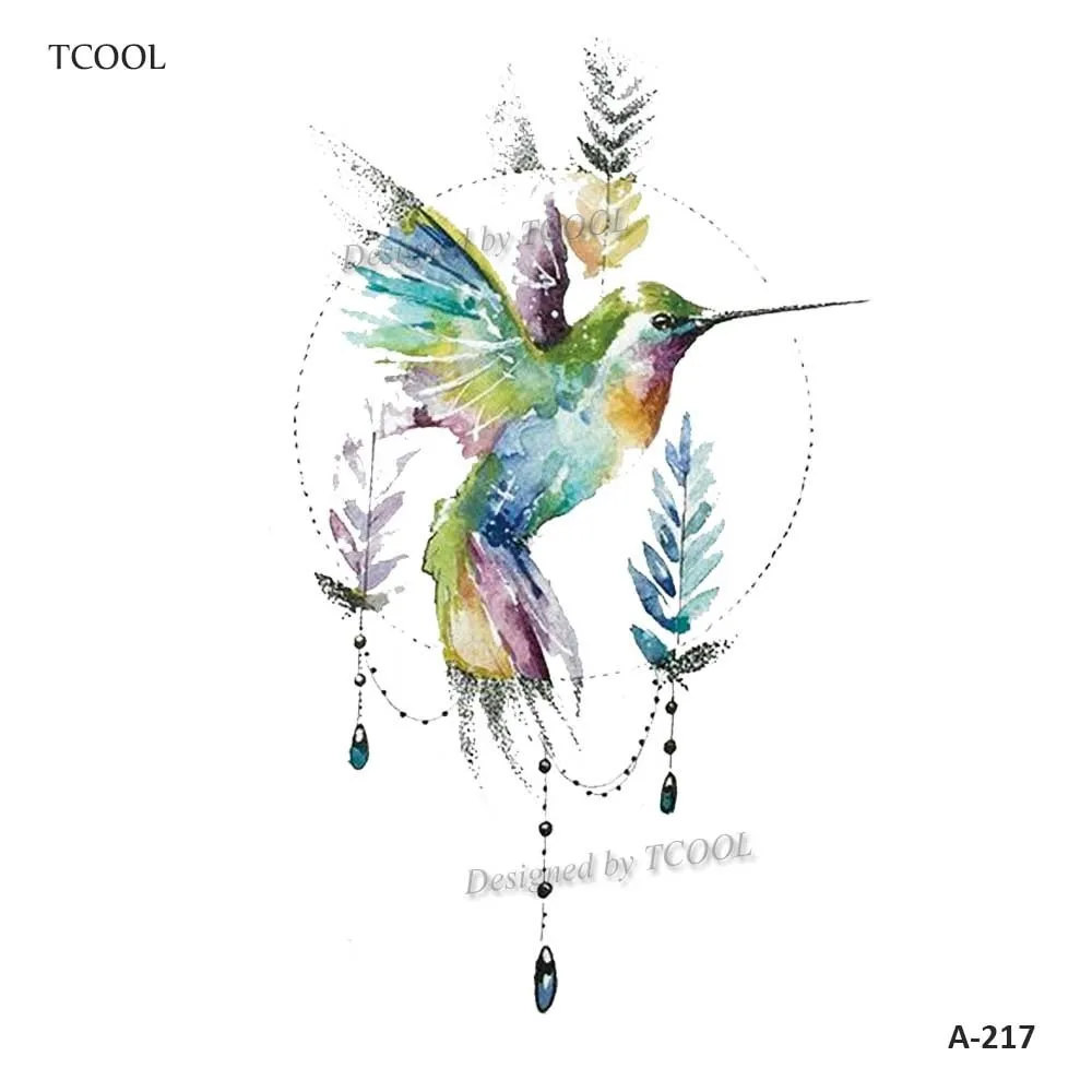 HXMAN Hummingbird Bird Women Temporary Tattoo Sticker Tattoos for Men Fashion Body Art Kids Hand Fake Tatoo 9.8X6cm A-217
HXMAN Hummingbird Bird Women Temporary Tattoo Sticker Tattoos for Men Fashion Body Art Kids Hand Fake Tatoo 9.8X6cm A-217