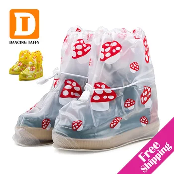 

Fashion Children Shoes Covers New 2019 Kids Waterproof Shoe Cover Rain Boots Baby Plastic Rain Shoe Covers for girls EUR 25-34