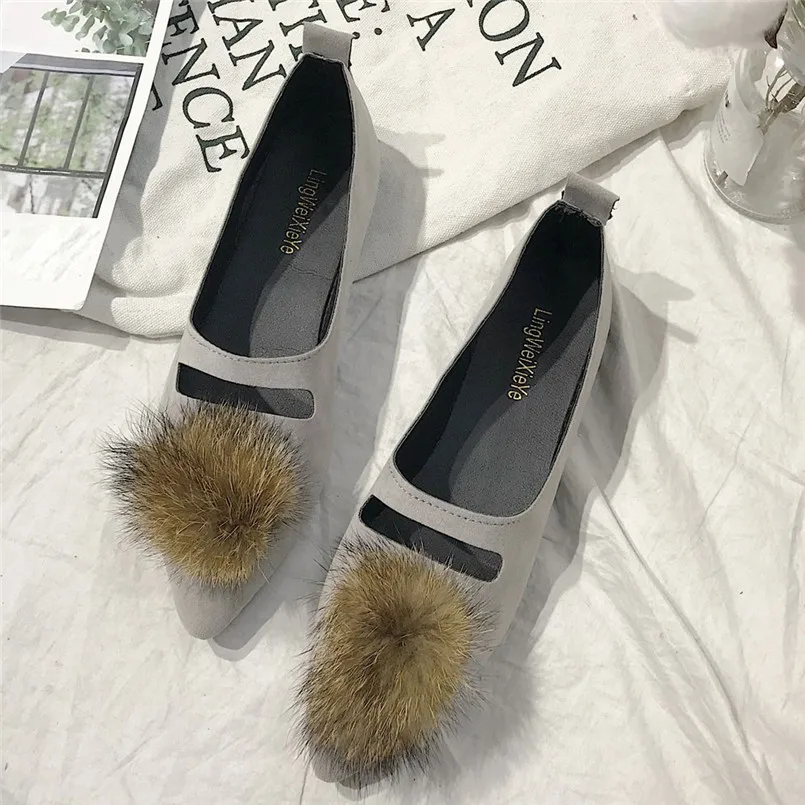 2018 Hot Sale Single Shoes Fashion Women Bottom Casual Shoes Shallow Mouth Pointed Hair Ball Shoes Lightweight Soft shoes S
2018 Hot Sale Single Shoes Fashion Women Bottom Casual Shoes Shallow Mouth Pointed Hair Ball Shoes Lightweight Soft shoes S