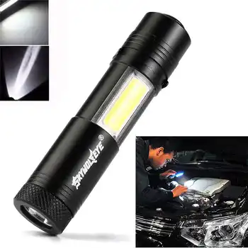 

Super Bright Mini Flashlight XPE Q5+COB LED Torch Lamp Penlight AA/14500 4 Modes powerful led flashlight lanterna bike #4A30