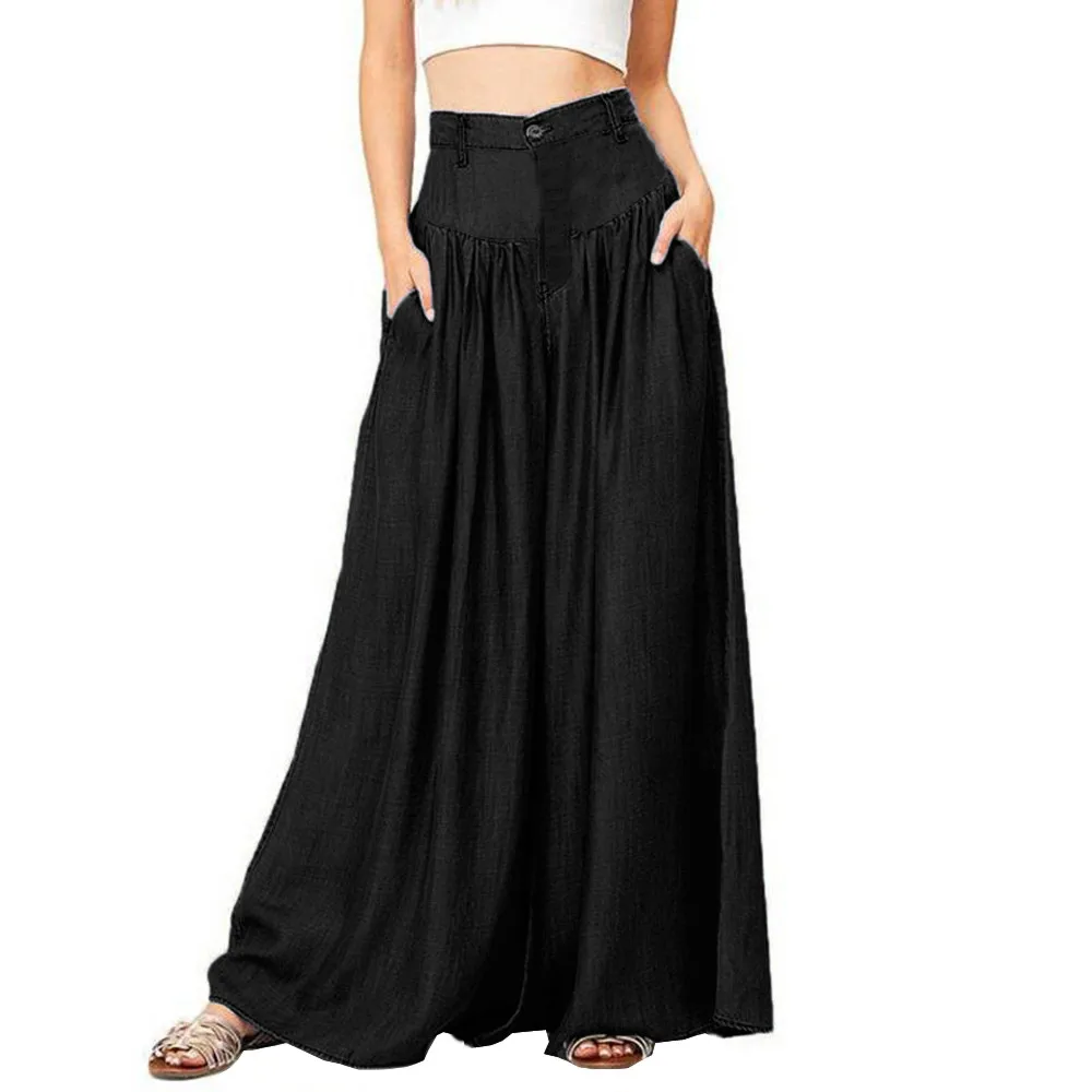 2018 trousers women Soft Pantalon Wide Legs Long Pants Casual High Waist Trousers Plus Sizes 5xl streetwear pantalon mujer 
2018 trousers women Soft Pantalon Wide Legs Long Pants Casual High Waist Trousers Plus Sizes 5xl streetwear pantalon mujer