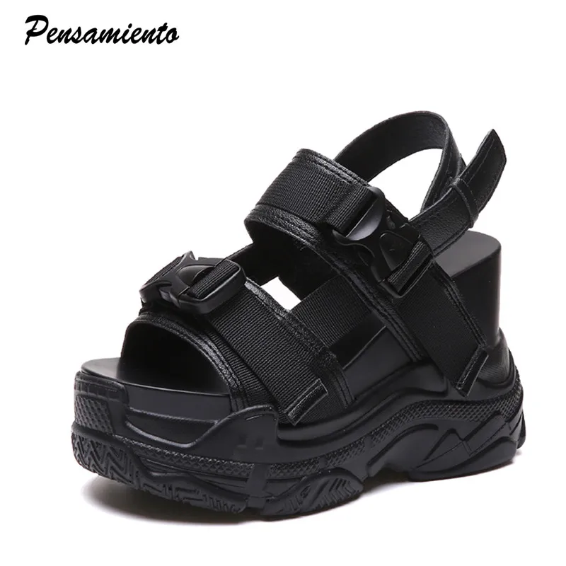 2019 Brand Women Sandals Plastic Buckle Platform Wedges Summer Sneakers Comfortable Chunky Shoes 12CM High heels Girls Sandals
2019 Brand Women Sandals Plastic Buckle Platform Wedges Summer Sneakers Comfortable Chunky Shoes 12CM High heels Girls Sandals