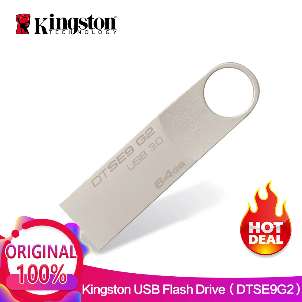 

Kingston USB Flash Drive Pendrive Stick DTSE9G2 8GB 16GB 32GB 64GB 128GB 3.0 Pen Drive Mental Ring Memory Flash Memoria