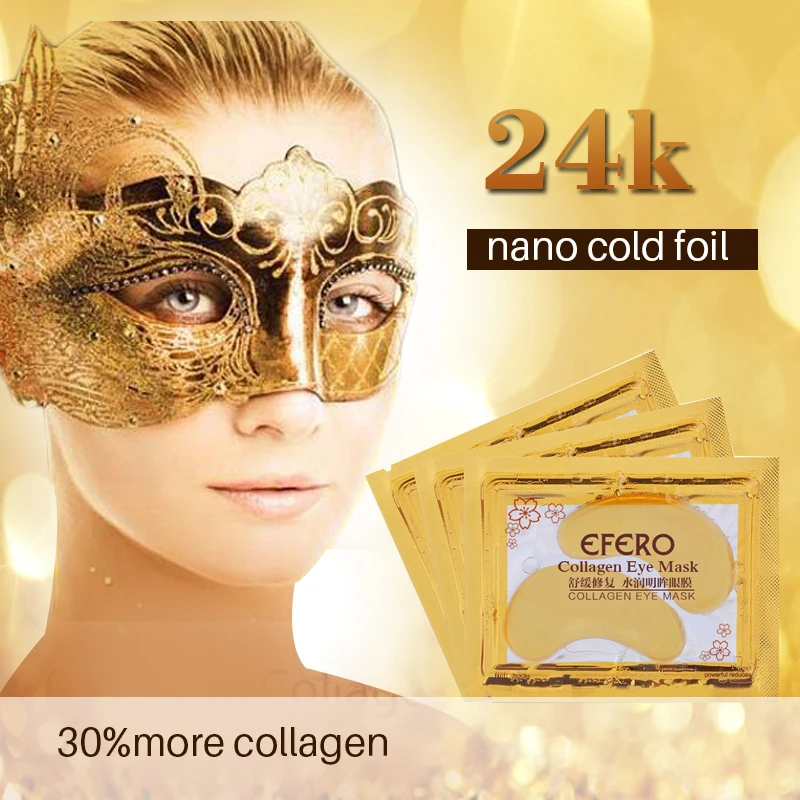 30pair efero Gold Eye Mask Anti-Puffiness Moisturizing Crystal Eye Repair Gel Anti-Wrinkle Lifting Firming Collagen Eyelid Patch
30pair efero Gold Eye Mask Anti-Puffiness Moisturizing Crystal Eye Repair Gel Anti-Wrinkle Lifting Firming Collagen Eyelid Patch