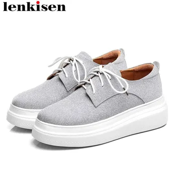 Lenkisen simple style thick bottom platform lace up sneakers platform round toe casual shoes young girls vulcanized shoes L00
Lenkisen simple style thick bottom platform lace up sneakers platform round toe casual shoes young girls vulcanized shoes L00