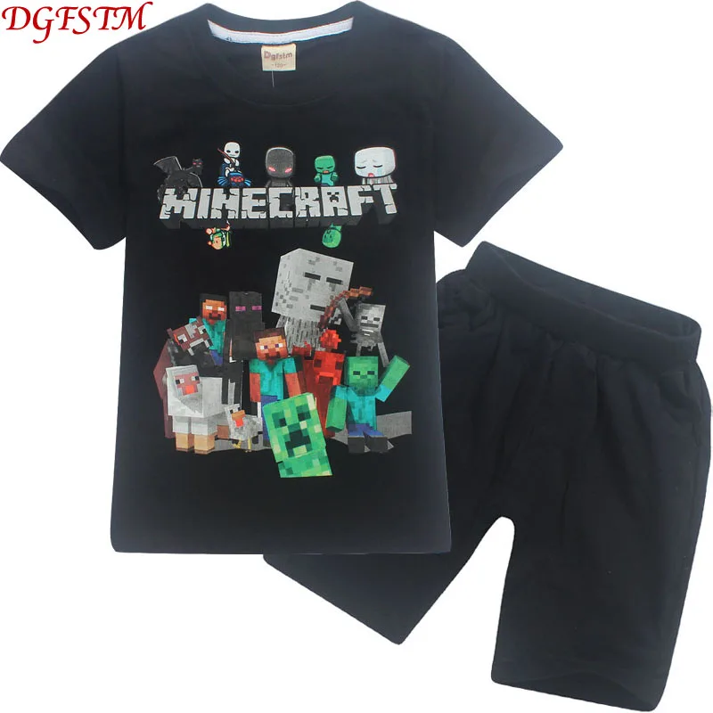 Children's clothing summer cartoon Minecraft boys and girls cotton short-sleeved T-shirt + shorts suit printed clothing 6-14Y
Children's clothing summer cartoon Minecraft boys and girls cotton short-sleeved T-shirt + shorts suit printed clothing 6-14Y
