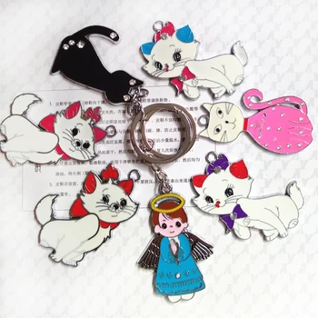 7 Style Fashion Personality Crystal Cat and Angel Key Chain Charming Keychains Couple Key Ring Flash Bright Metal Chain Ring
7 Style Fashion Personality Crystal Cat and Angel Key Chain Charming Keychains Couple Key Ring Flash Bright Metal Chain Ring