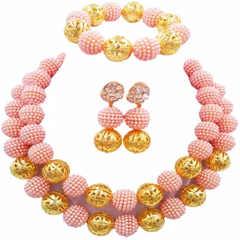 Peach Nigerian Wedding African Beads Jewelry Set Simulated Pearl Custume Necklaces Beads Sets 46JQ09
Peach Nigerian Wedding African Beads Jewelry Set Simulated Pearl Custume Necklaces Beads Sets 46JQ09