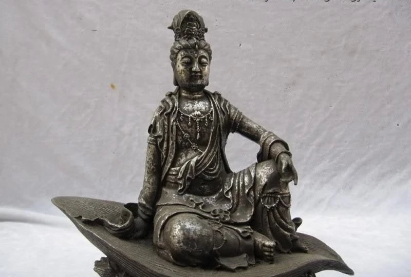 Classical White Bronze ness Kwan-Yin Guan Yin Bodhisattva Buddha Sit lotus
Classical White Bronze ness Kwan-Yin Guan Yin Bodhisattva Buddha Sit lotus