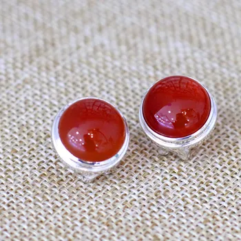 Natural semi-precious stones 925 Sterling silver women's fashion atmosphere red Simple circular party Onyx girlfriend gift
Natural semi-precious stones 925 Sterling silver women's fashion atmosphere red Simple circular party Onyx girlfriend gift