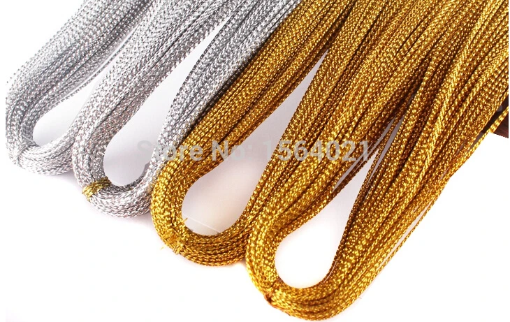 gold/silver Metallic Cord Trimming Non Elastic Cording Gift Wrapping Trim packing rope garment accessory 200y/lot
gold/silver Metallic Cord Trimming Non Elastic Cording Gift Wrapping Trim packing rope garment accessory 200y/lot