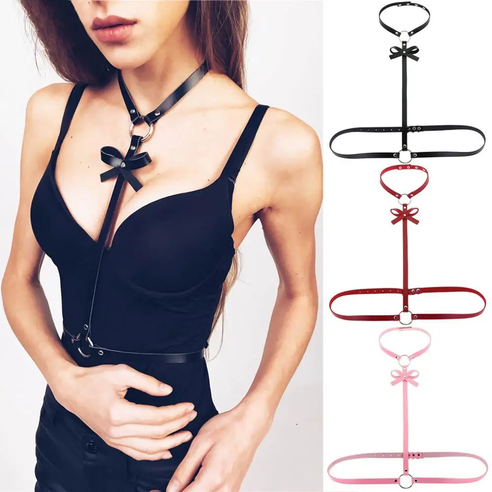 Sexy Punk Women Beach Collar Goth Choker Bowknot Necklace Cage Party Jewelry Body Leather Harness Bondage Statement Necklaces
Sexy Punk Women Beach Collar Goth Choker Bowknot Necklace Cage Party Jewelry Body Leather Harness Bondage Statement Necklaces