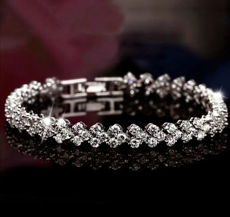 Anenjery Luxury Fashion 925 Sterling Silver Bracelet Dazzling Full Crystal Zircon Heart Bracelet For Women bangles S-B28
Anenjery Luxury Fashion 925 Sterling Silver Bracelet Dazzling Full Crystal Zircon Heart Bracelet For Women bangles S-B28