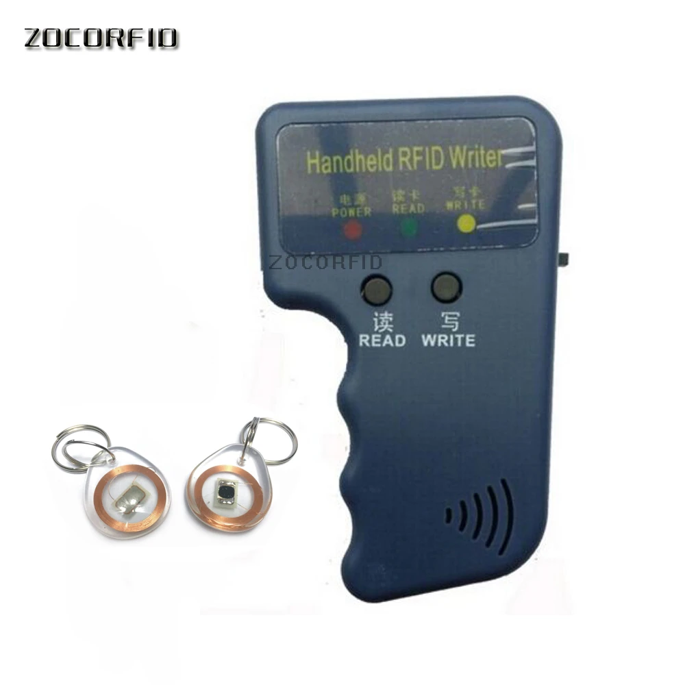 125KHz EM4100 TK4100 RFID Copier Writer Duplicator Programmer Reader + 2pcs EM4305 T5577 Rewritable crystal keyfobs
125KHz EM4100 TK4100 RFID Copier Writer Duplicator Programmer Reader + 2pcs EM4305 T5577 Rewritable crystal keyfobs
