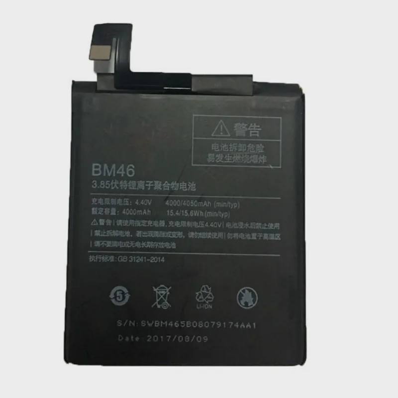 Real 4000mAh Battery For Xiaomi Redmi Note 3/Redmi Note3 Pro/BM46 Batteries + track code
Real 4000mAh Battery For Xiaomi Redmi Note 3/Redmi Note3 Pro/BM46 Batteries + track code