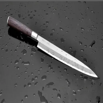 9.5" Professional Japanese Sashimi Sushi Knife Kitchen Yanagiba Germany 1.4116 Steel Super Sharp with Wenge Wood Handle 10.1.2W
9.5" Professional Japanese Sashimi Sushi Knife Kitchen Yanagiba Germany 1.4116 Steel Super Sharp with Wenge Wood Handle 10.1.2W