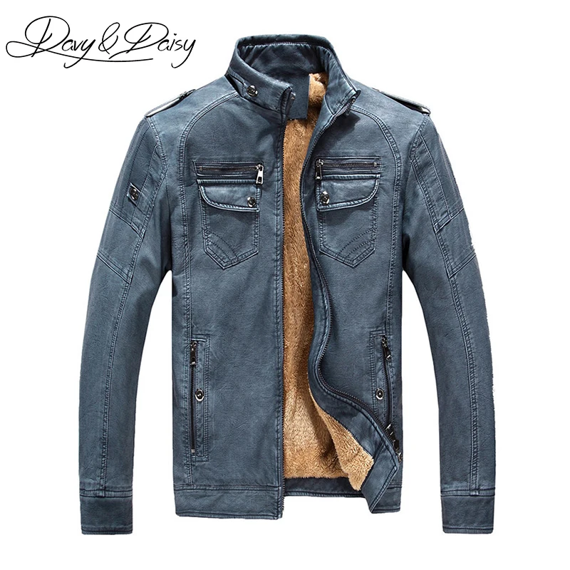 DAVYDAISY High Quality Winter PU Leather Jacket Men Thick Fleece Stand Collar Casual Brand Male PU Jacket And Coat DCT-133
DAVYDAISY High Quality Winter PU Leather Jacket Men Thick Fleece Stand Collar Casual Brand Male PU Jacket And Coat DCT-133