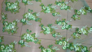 Wedding dress cloth Embroidered fabric Green lace trim Lace fabric
Wedding dress cloth Embroidered fabric Green lace trim Lace fabric