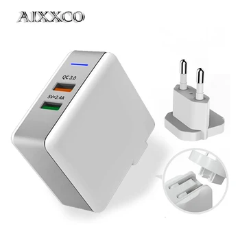 AIXXCO 2 USB Quick charge 3.0 5V 3A for Iphone 7 8 EU US Plug Mobile Phone Fast charger charging for Samsug s8 s9 Huawei
AIXXCO 2 USB Quick charge 3.0 5V 3A for Iphone 7 8 EU US Plug Mobile Phone Fast charger charging for Samsug s8 s9 Huawei