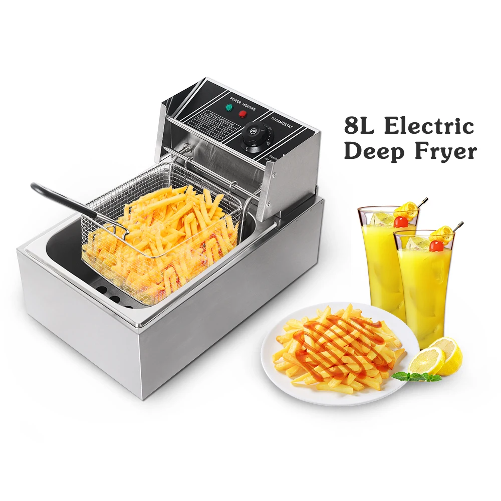 ITOP Stainless Steel 8L/16L Electric Deep Fryer, French Fries Chicken Meat Oil Fryer Commercial Frying Machine 110V 220V
ITOP Stainless Steel 8L/16L Electric Deep Fryer, French Fries Chicken Meat Oil Fryer Commercial Frying Machine 110V 220V