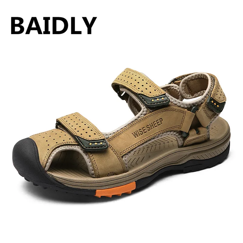 Summer Shoes Men Sandals Comfortable Split Leather Casual Shoes New Genuine Leather Sandals Zapatillas Hombre
Summer Shoes Men Sandals Comfortable Split Leather Casual Shoes New Genuine Leather Sandals Zapatillas Hombre