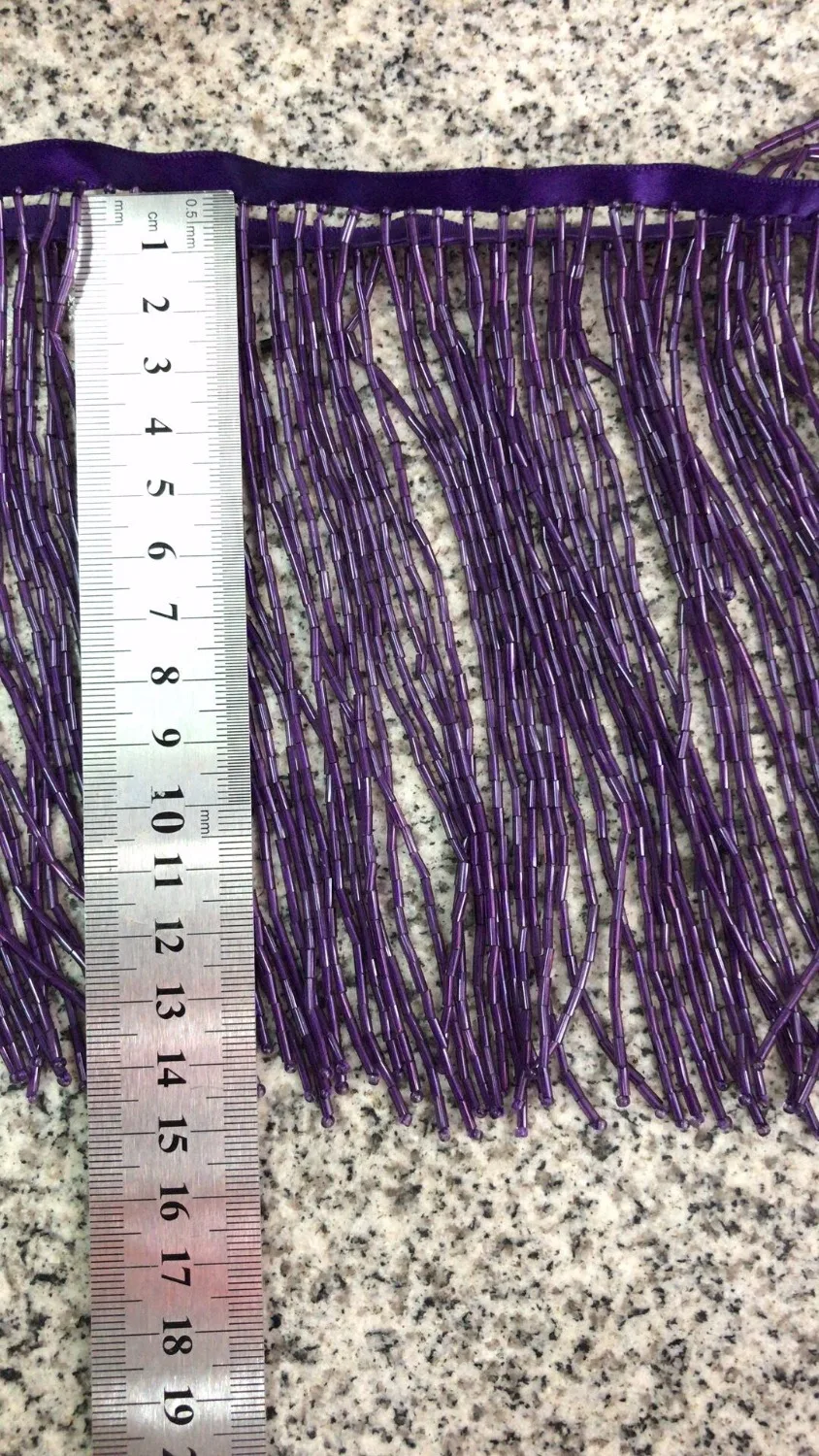 15cm high class beaded SYJ-51547 Fringe Ribbon Trim Fringe Tassel Lace Trim in purple for party dress decoration
15cm high class beaded SYJ-51547 Fringe Ribbon Trim Fringe Tassel Lace Trim in purple for party dress decoration