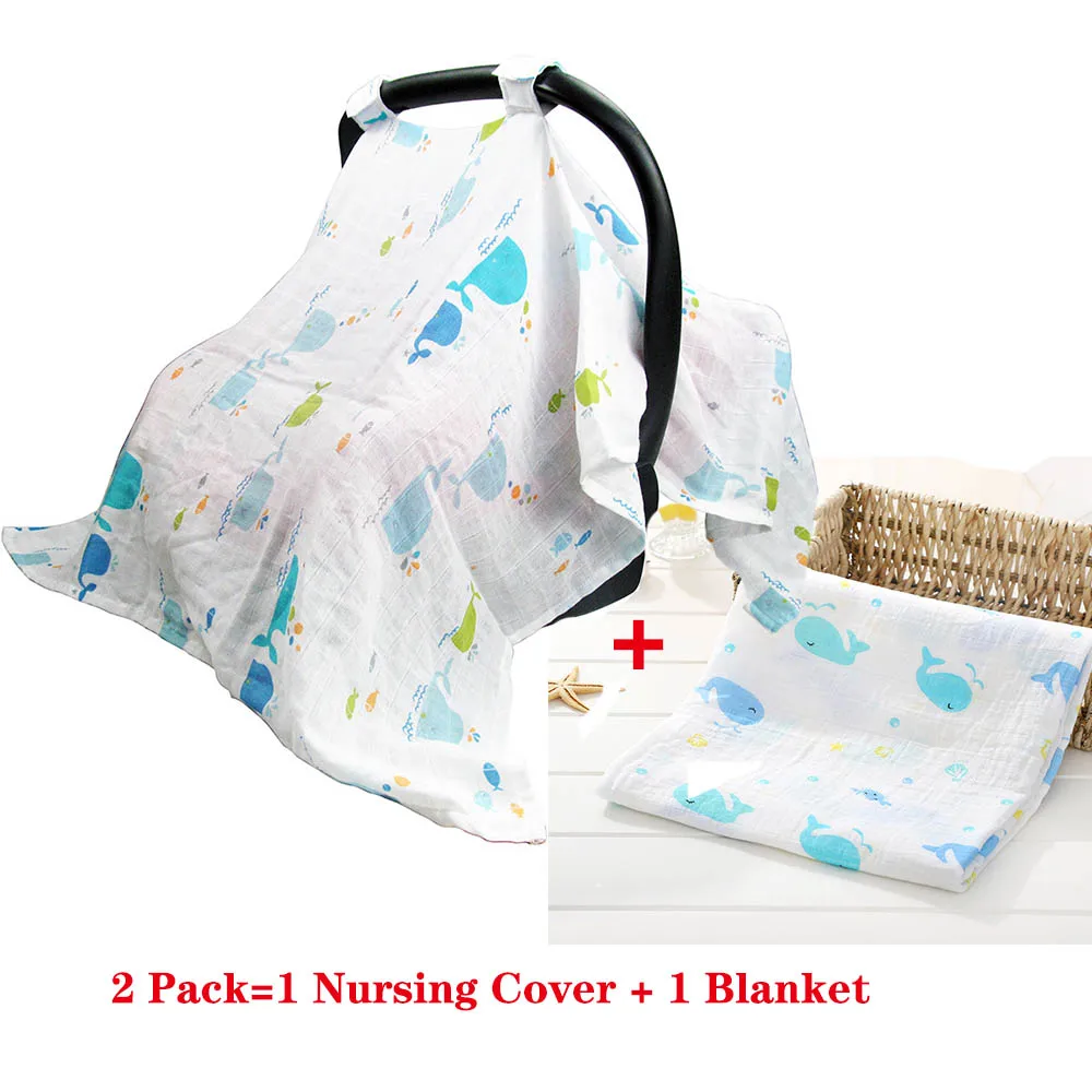 2 Pack Nursing Cover Whale Flamingo Print Newborn Carseat Cover Muslin Cloth Nurse Breastfeeding Scarf + Cotton Muslin Blanket
2 Pack Nursing Cover Whale Flamingo Print Newborn Carseat Cover Muslin Cloth Nurse Breastfeeding Scarf + Cotton Muslin Blanket