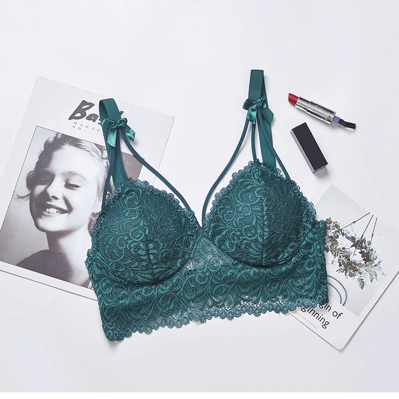 Women's Padded Bras Sweet Bow Push Up Lingerie Lace Flower Bra Bustier Seamless Bralette Bra
Women's Padded Bras Sweet Bow Push Up Lingerie Lace Flower Bra Bustier Seamless Bralette Bra