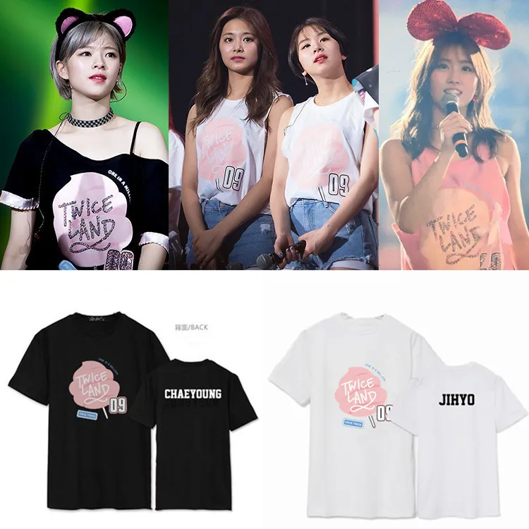 K-pop The same T-shirt around the TWICE concert, MOMO Zhou Ziyu Mina short-sleeved loose-sleeved couple women kpop summer tshirt
K-pop The same T-shirt around the TWICE concert, MOMO Zhou Ziyu Mina short-sleeved loose-sleeved couple women kpop summer tshirt