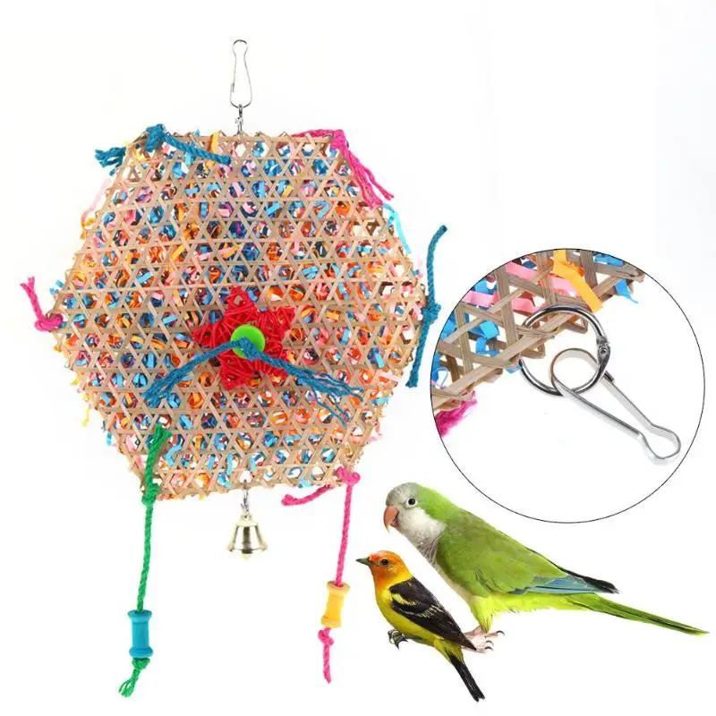 Bell Six Angle Wooden Swing Parrot Bird Toys Bird Cage Accessories For Bird Pecking Sewing Game Playing Pet Product
Bell Six Angle Wooden Swing Parrot Bird Toys Bird Cage Accessories For Bird Pecking Sewing Game Playing Pet Product