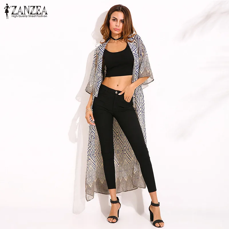 ZANZEA 2019 Bohemian Style Summer Women Diamond Printed Blouse Tops Loose Kimono Half Sleeve Long Cardigan Tops Blusas Femininas
ZANZEA 2019 Bohemian Style Summer Women Diamond Printed Blouse Tops Loose Kimono Half Sleeve Long Cardigan Tops Blusas Femininas