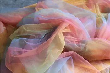 1 yard Tie-dyed style tulle fabric with Gradient colors rainbow color mesh lace fabric, bridal tulle lace fabric
1 yard Tie-dyed style tulle fabric with Gradient colors rainbow color mesh lace fabric, bridal tulle lace fabric