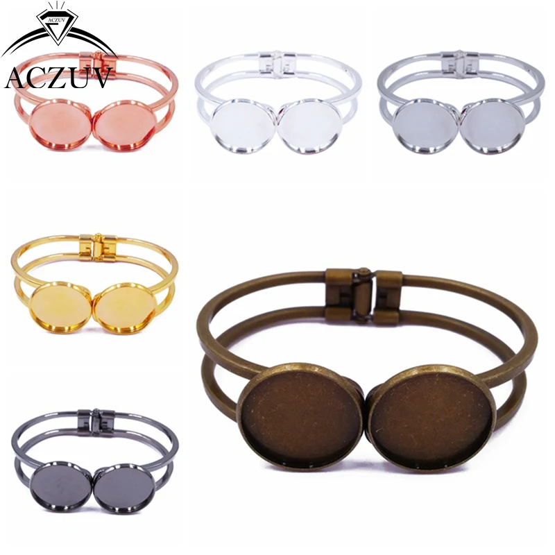 ACZUV 50pcs Double 20mm Cabochon Base Settings Bezel Blank Bracelet Cuff Bracelet Blanks Bangle BBS031
ACZUV 50pcs Double 20mm Cabochon Base Settings Bezel Blank Bracelet Cuff Bracelet Blanks Bangle BBS031