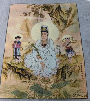Crafts statue Embroidery Tibetan Buddhism Nepal Thangka Brocade Golden Jade Girl Guanyin Buddha statues
Crafts statue Embroidery Tibetan Buddhism Nepal Thangka Brocade Golden Jade Girl Guanyin Buddha statues