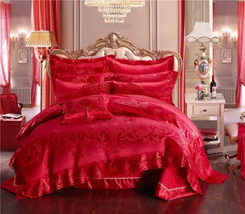 Red Wedding Silk Cotton Jacquard Bedding sets Queen King size Bedding set Duvet cover Bed/Flat spread sheet set Soft Bedclothes
Red Wedding Silk Cotton Jacquard Bedding sets Queen King size Bedding set Duvet cover Bed/Flat spread sheet set Soft Bedclothes