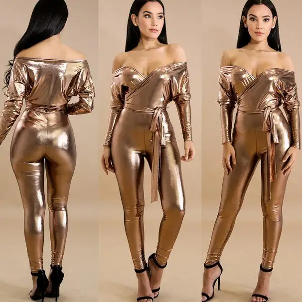 PU Leather Bodycon Jumpsuit Outfit Long Sleeve Off Shoulder Sexy Night Club Party Jumpsuits Romper Womens Jumpsuit Catsuit DW672
PU Leather Bodycon Jumpsuit Outfit Long Sleeve Off Shoulder Sexy Night Club Party Jumpsuits Romper Womens Jumpsuit Catsuit DW672
