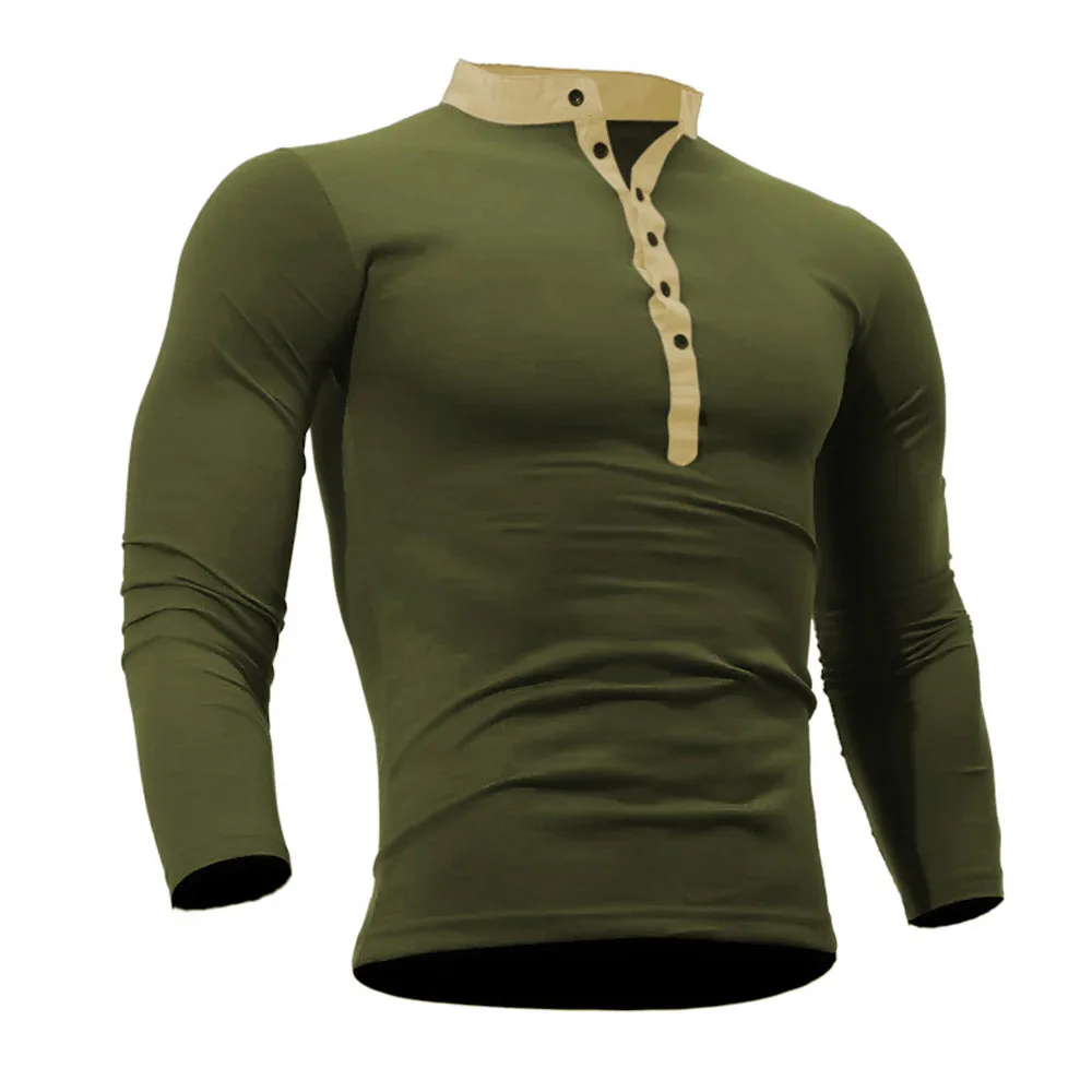 T Shirt Men Tops Streetwear Tshirt Men Button Long Sleeve Solid T Shirt Fitness Summer 2019 Camiseta Men Tee Shirt Homme
T Shirt Men Tops Streetwear Tshirt Men Button Long Sleeve Solid T Shirt Fitness Summer 2019 Camiseta Men Tee Shirt Homme