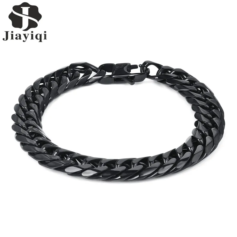 Jiayiqi Men's Bracelet Black Silver Stainless Steel Chain Link Bracelets Male Jewelry Dropshipping
Jiayiqi Men's Bracelet Black Silver Stainless Steel Chain Link Bracelets Male Jewelry Dropshipping