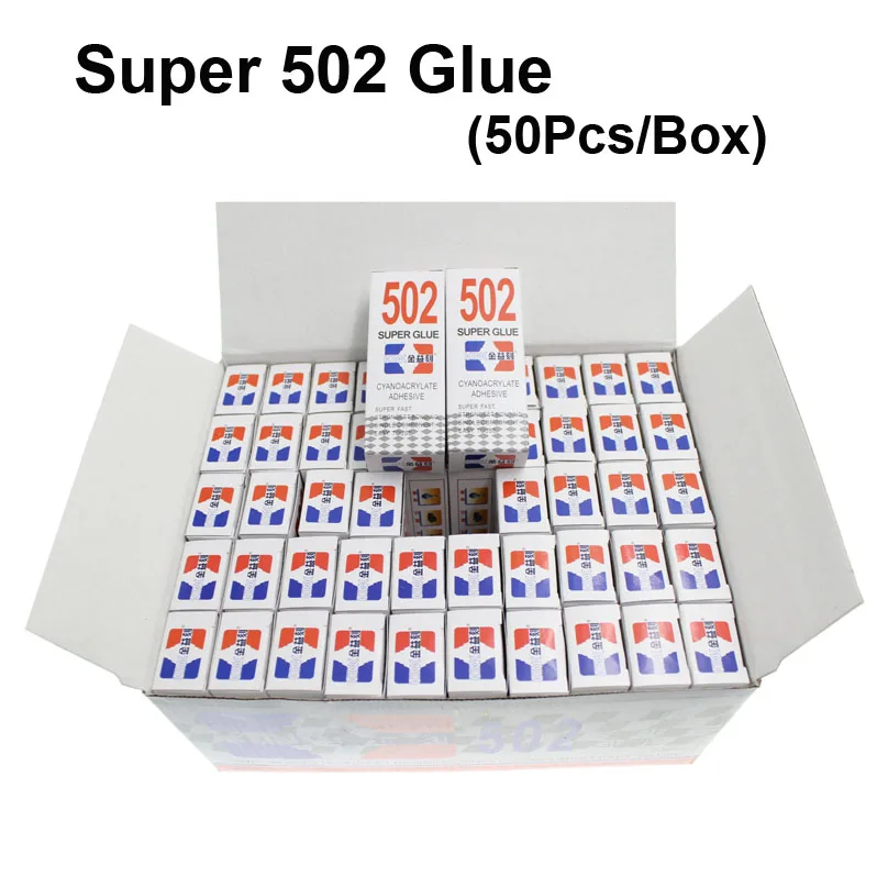 50Pcs Strong Super Glue 502 Cyanoacrylate Liquid Rubber School Wood Textile DIY Craft Adhesive Plastic Instant UV Epoxy Resin
50Pcs Strong Super Glue 502 Cyanoacrylate Liquid Rubber School Wood Textile DIY Craft Adhesive Plastic Instant UV Epoxy Resin