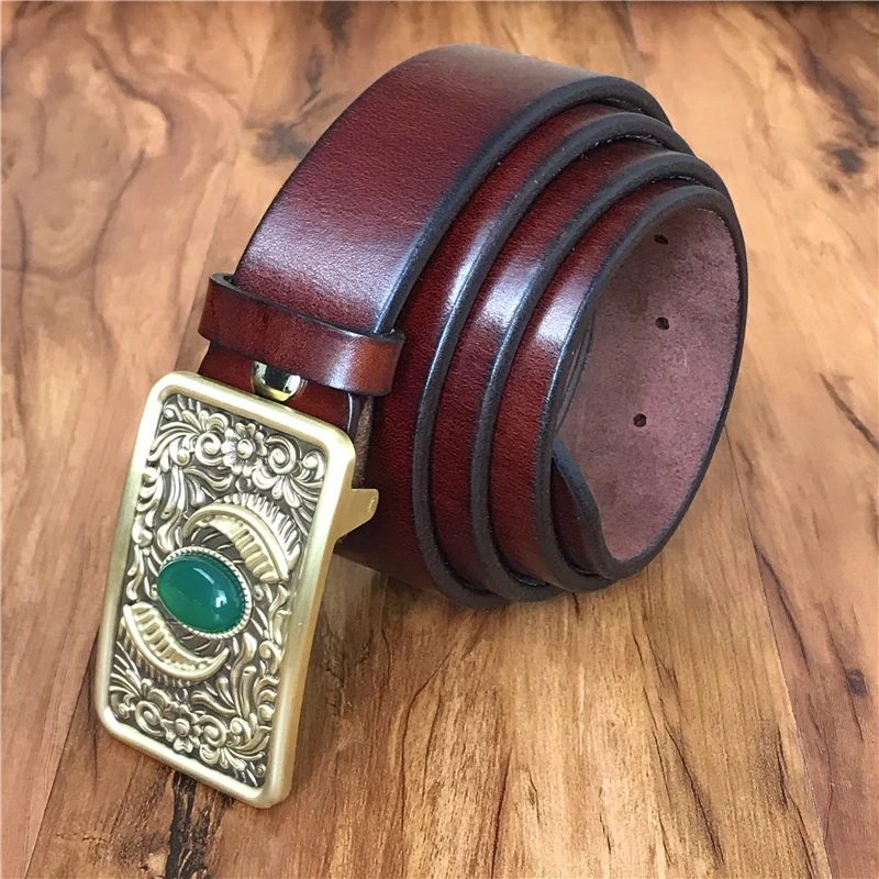 Chinese Style Craved Brass Belt Buckles Arabesque Belt Buckle (13)