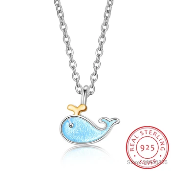 Cute Little Blue Whale Necklace Clavicle Chain 925 Sterling Silver Marine Animal Necklace For Women Girl S-N291
Cute Little Blue Whale Necklace Clavicle Chain 925 Sterling Silver Marine Animal Necklace For Women Girl S-N291