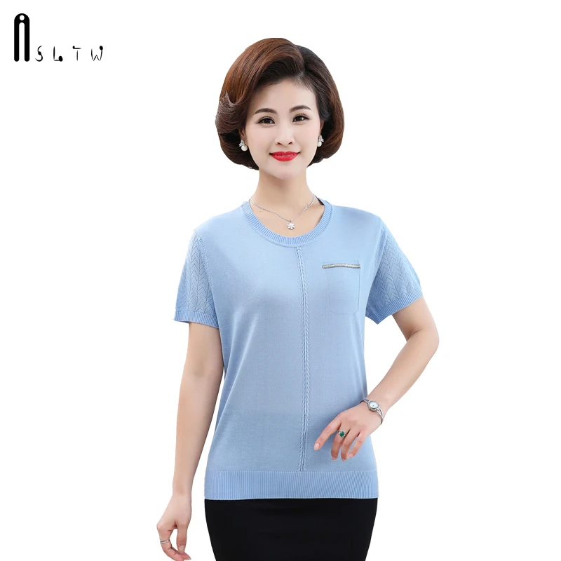 ASLTW New Women's Summer T Shirt 2019 Short Sleeve Solid Thin Tops Female T-shirt Plus Size Vintage Tee Shirt Femme
ASLTW New Women's Summer T Shirt 2019 Short Sleeve Solid Thin Tops Female T-shirt Plus Size Vintage Tee Shirt Femme