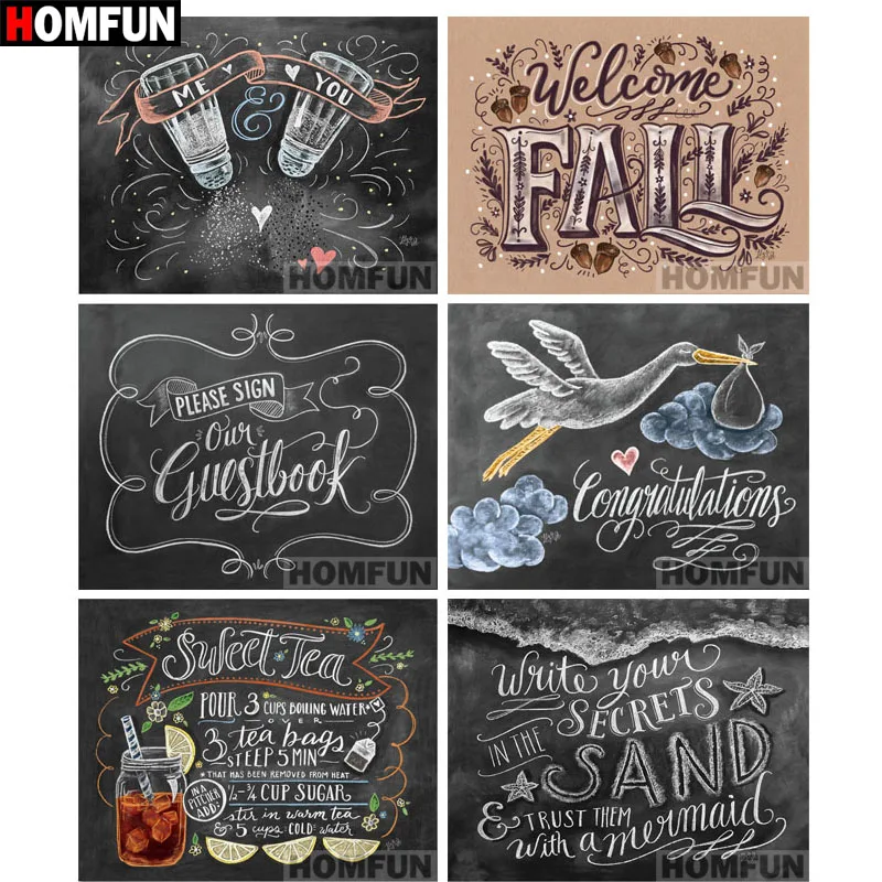 HOMFUN Full Square/Round 5D DIY Diamond Embroidery "Blackboard text" Diamond Painting Cross Stitch 5D Decor gift A06840
HOMFUN Full Square/Round 5D DIY Diamond Embroidery "Blackboard text" Diamond Painting Cross Stitch 5D Decor gift A06840