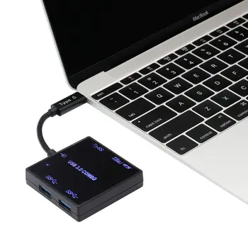 Type C USB 3.1 USB-C Type-C HUB Card Reader USB 3.0 COMBO Connector Adapter For MacBook Chromebook Pixel HP Pavilion x2
Type C USB 3.1 USB-C Type-C HUB Card Reader USB 3.0 COMBO Connector Adapter For MacBook Chromebook Pixel HP Pavilion x2
