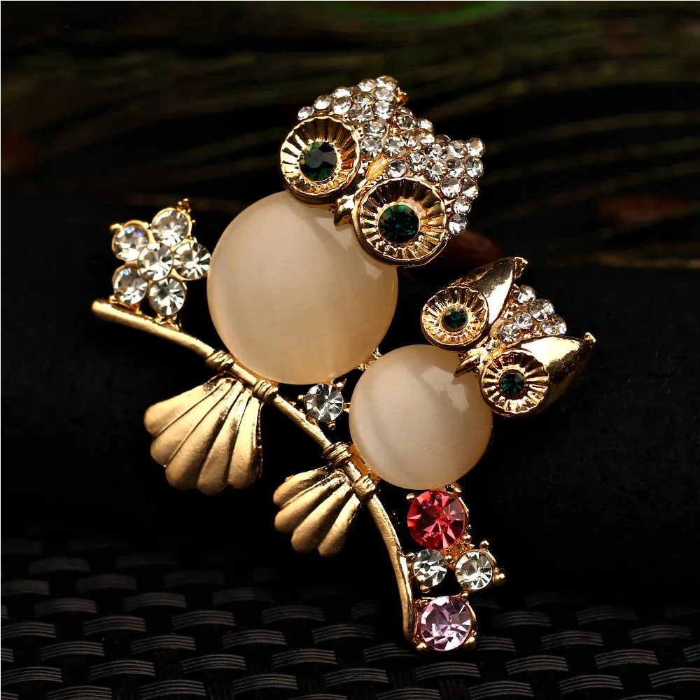 2019 fashion jewelry vintage crystal opal Owl brooches for women charm jewelry women accessories Collar pin brooch bijoux
2019 fashion jewelry vintage crystal opal Owl brooches for women charm jewelry women accessories Collar pin brooch bijoux
