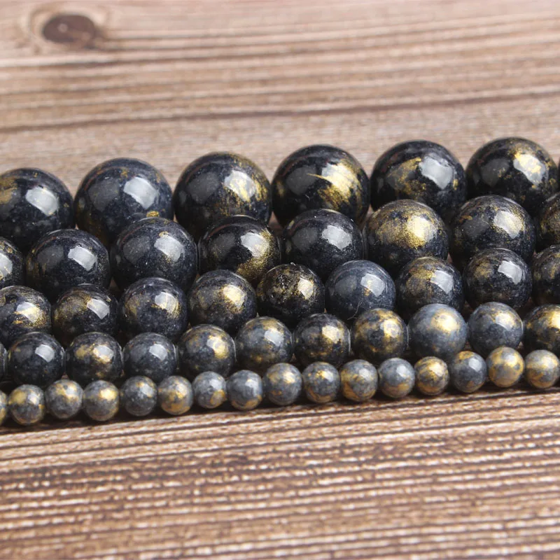 LanLi fashion natural Jewelry black gold colored stone Loose beads DIY woman bracelet necklace ear stud accessories
LanLi fashion natural Jewelry black gold colored stone Loose beads DIY woman bracelet necklace ear stud accessories