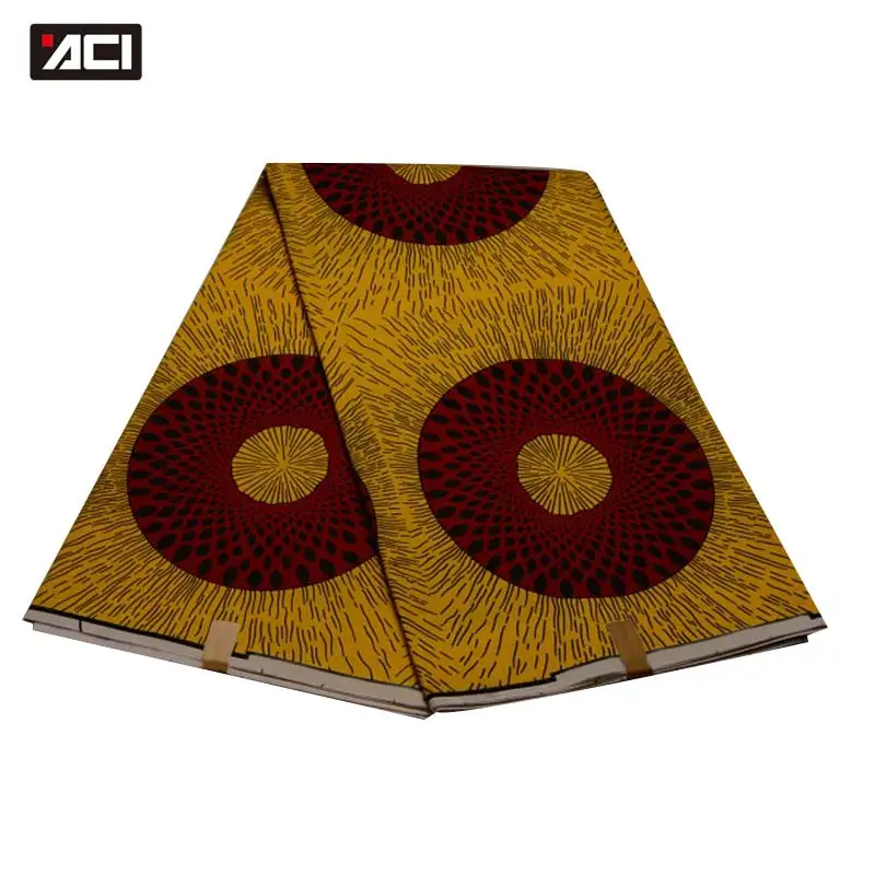 ACI Yellow African Fabric Veritable Wax Block Print Fabric 6 Yards/Piece Tissu Wax African Ankara Fabric Polyester Made In China
ACI Yellow African Fabric Veritable Wax Block Print Fabric 6 Yards/Piece Tissu Wax African Ankara Fabric Polyester Made In China