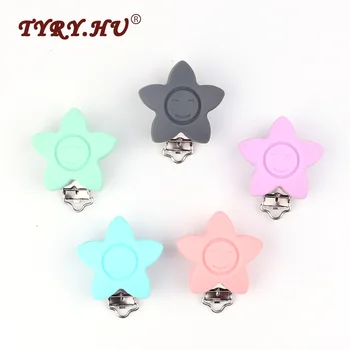TYRY.HU 1Pc Star Shaped Silicone Pacifier Clip Food Grade Chewable Baby Teether Baby Teething Feeding Pacifier Chain Accessories
TYRY.HU 1Pc Star Shaped Silicone Pacifier Clip Food Grade Chewable Baby Teether Baby Teething Feeding Pacifier Chain Accessories