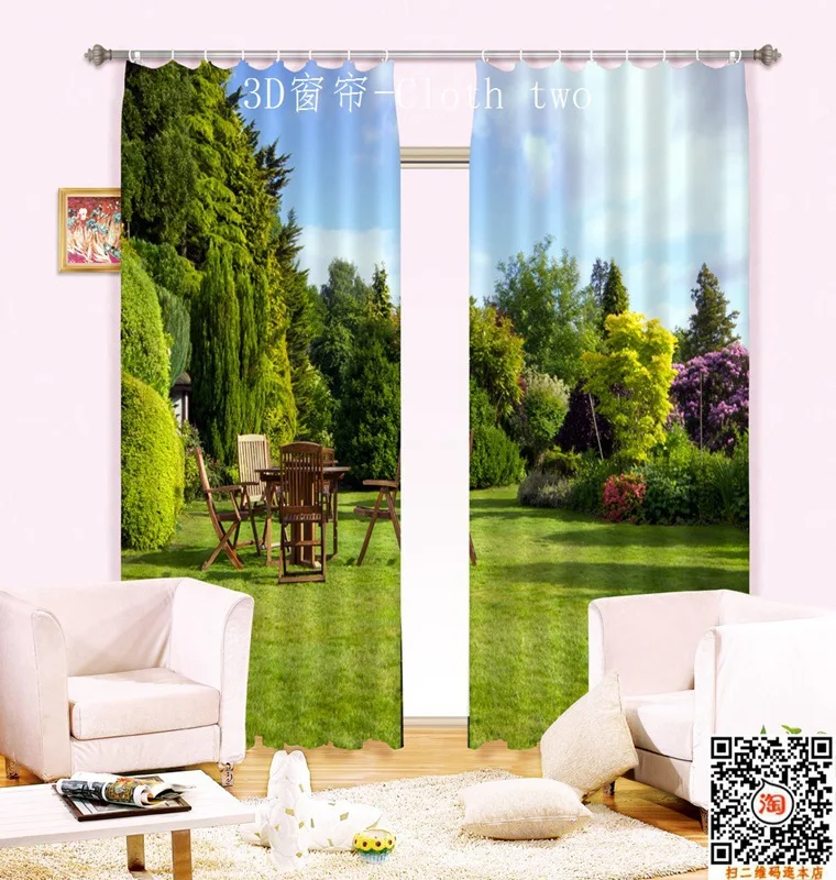 New Luxury Hotel Curtain Park Corner of The View of The Printing 3D Curtains Full Shading Hot European and American Curtains
New Luxury Hotel Curtain Park Corner of The View of The Printing 3D Curtains Full Shading Hot European and American Curtains
